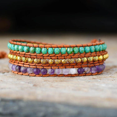 Vintage Amethyst Wrap Bracelet-Your Soul Place